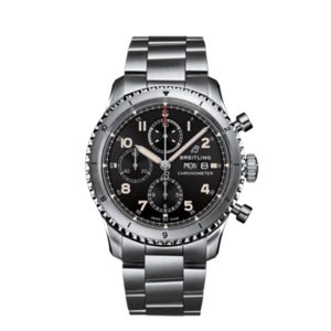 BREITLING A13316101B1A1 Aviator 8 Chronograph Stainless Steel, Black Dial