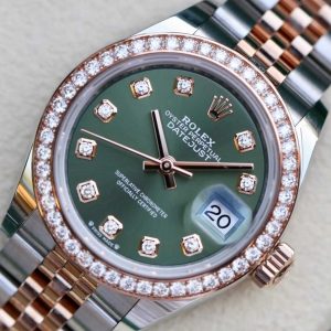 Rolex Lady-Datejust 279381RBR.0007 28mm Green Diamonds Dial