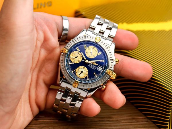 BREITLING Chronomat Chronograph Automatic Chronometer Blue Dial Men’s Watch Item No. B13352