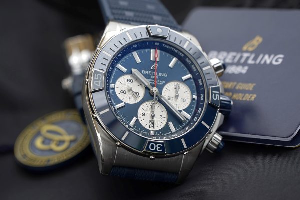 BREITLING Super Chronomat B01 Chronograph Automatic Chronometer Blue Dial Men’s Watch Item No. AB0136161C1S1