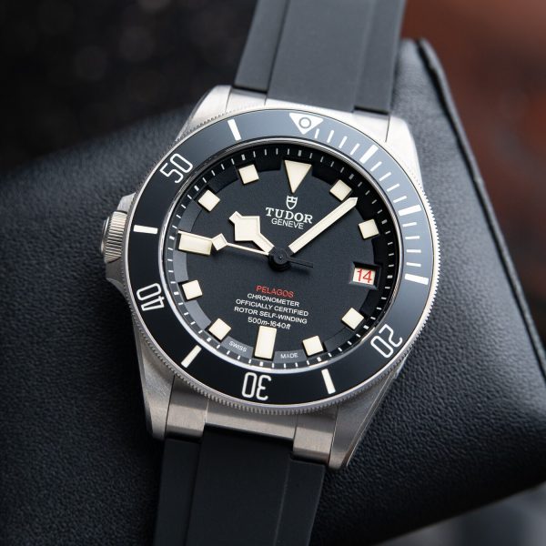 Tudor Pelagos LHD Titanium Bracelet Ceramic Bezel Black Dial Diver