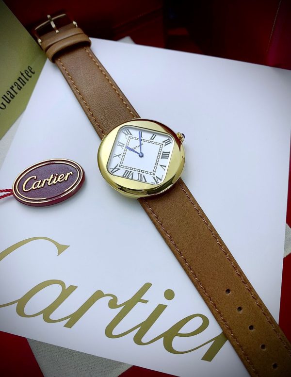 Cartier Pebble-Shaped “Baseball” Watch