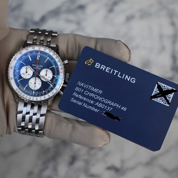 BREITLING Navitimer B01 Chronograph Automatic Blue Dial Men’s Watch Item No. AB0137211C1A1