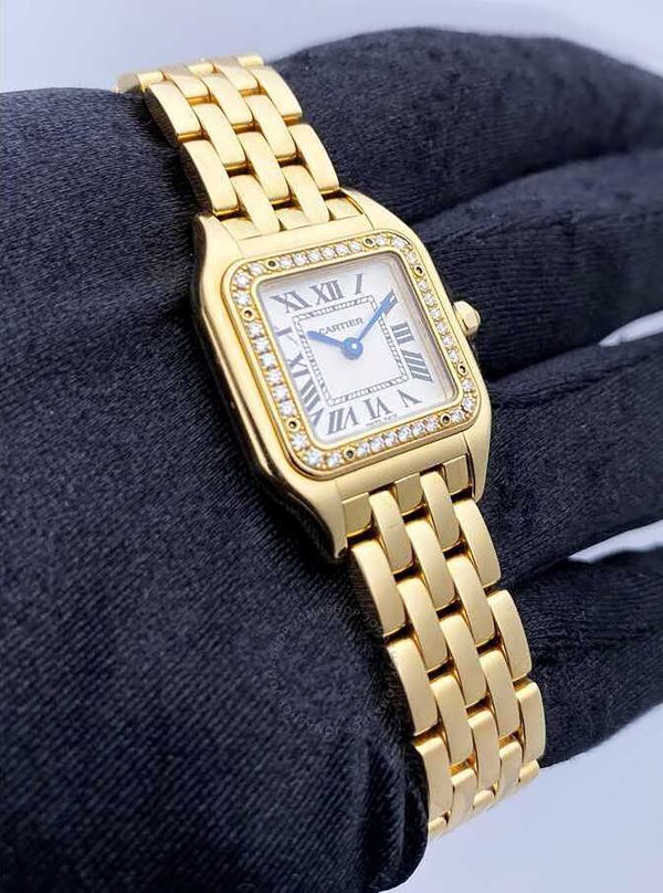 CARTIER Panthere De Quartz Diamond White Dial Ladies WatchItem No. WJPN0015