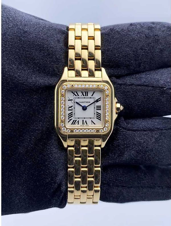 CARTIER Panthere De Quartz Diamond White Dial Ladies WatchItem No. WJPN0015