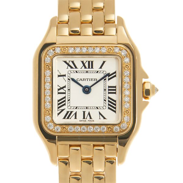 CARTIER Panthere De Quartz Diamond White Dial Ladies WatchItem No. WJPN0015