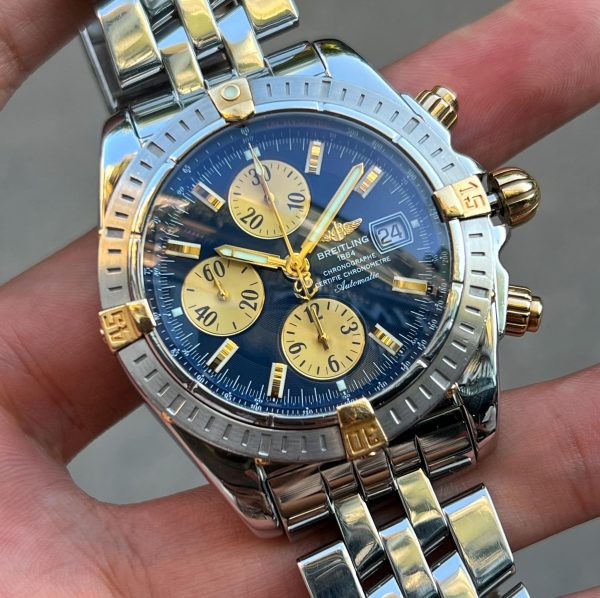 BREITLING Chronomat Chronograph Automatic Chronometer Blue Dial Men’s Watch Item No. B13352