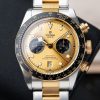 BREITLING CHRONOMAT B13047 Steel Gold Rollo Bracelet Blue Dial