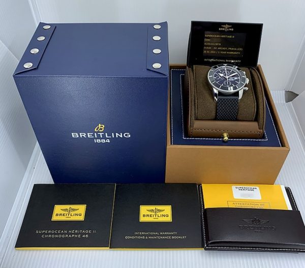 BREITLING Superocean Heritage II Chronograph Automatic Chronometer Black Dial Men’s Watch Item No. A13313121B1S1