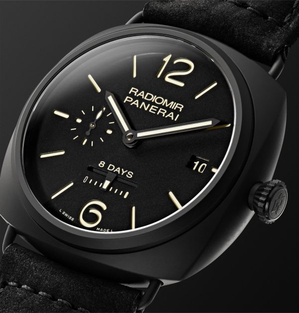 Panerai – Radiomir 8 Days Ceramica 45mm Ceramic and Suede PAM00384 Watch