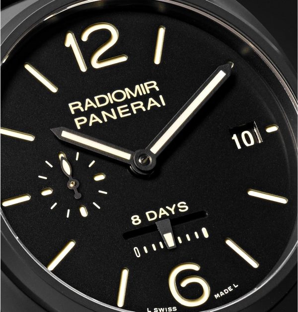 Panerai – Radiomir 8 Days Ceramica 45mm Ceramic and Suede PAM00384 Watch