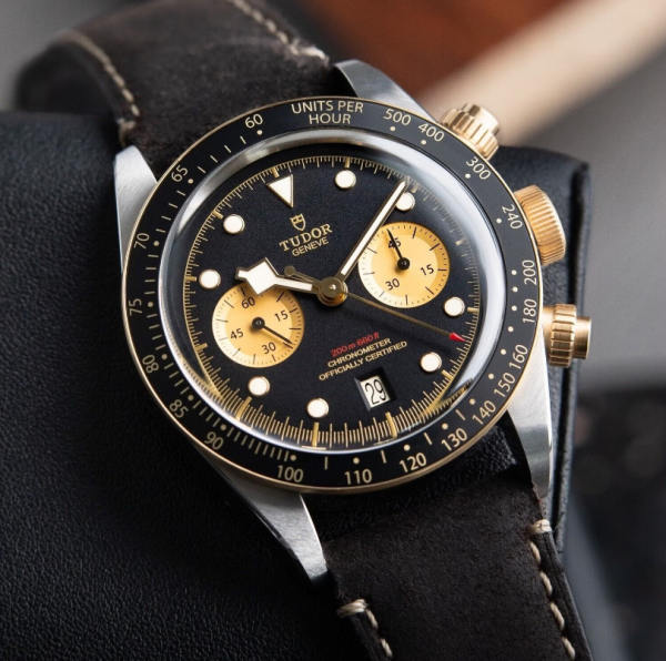 Tudor Black Bay Chrono Heritage Two Tone Steel Gold Chronograph 79363N