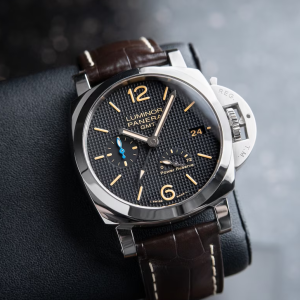 Panerai Luminor 1950 3 Days GMT Power Reserve Black Dial Steel 42 Pam1537