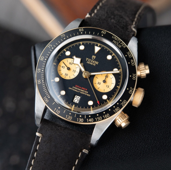 Tudor Black Bay Chrono Heritage Two Tone Steel Gold Chronograph 79363N