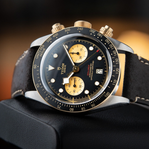 Tudor Black Bay Chrono Heritage Two Tone Steel Gold Chronograph 79363N