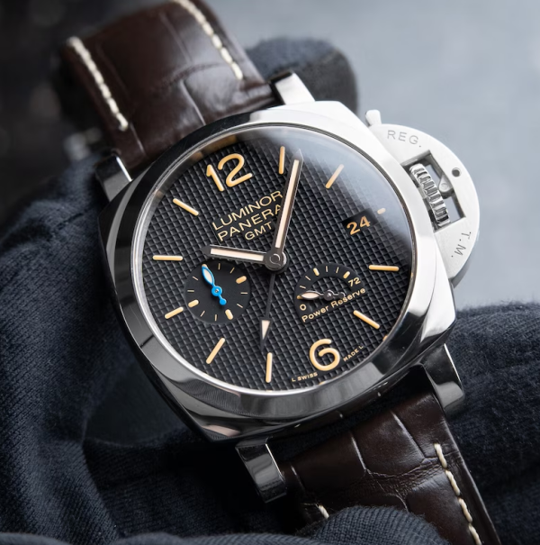 Panerai Luminor 1950 3 Days GMT Power Reserve Black Dial Steel 42 Pam1537