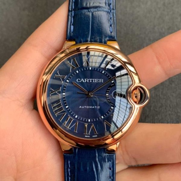 Cartier Ballon Bleu WGBB0036 Blue Dial & Rose Gold Watch