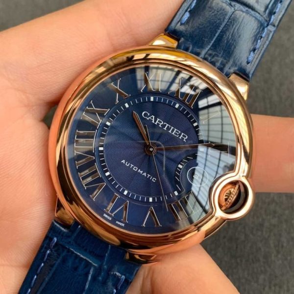 Cartier Ballon Bleu WGBB0036 Blue Dial & Rose Gold Watch