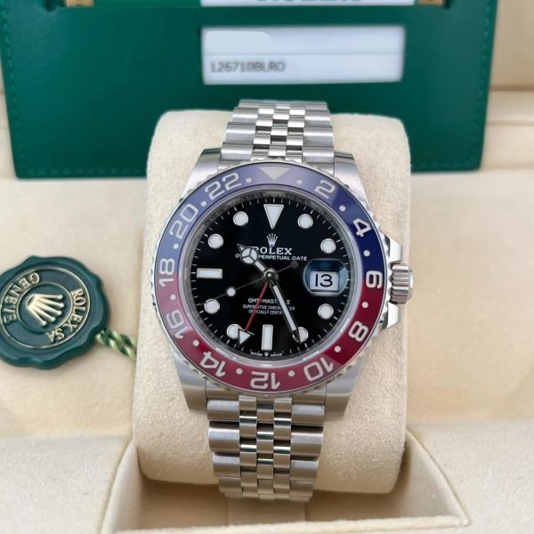 Rolex GMT-Master II Pepsi Stainless Steel Black Dial 126710BLRO