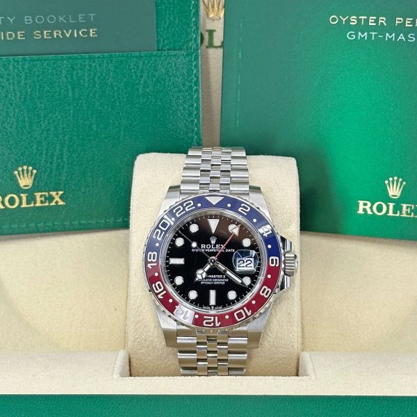 Rolex GMT-Master II Pepsi Stainless Steel Black Dial 126710BLRO