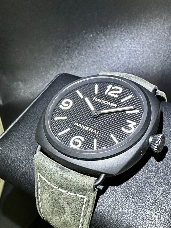 Panerai Radiomir Ceramic Hobnail Dial Watch PAM00643