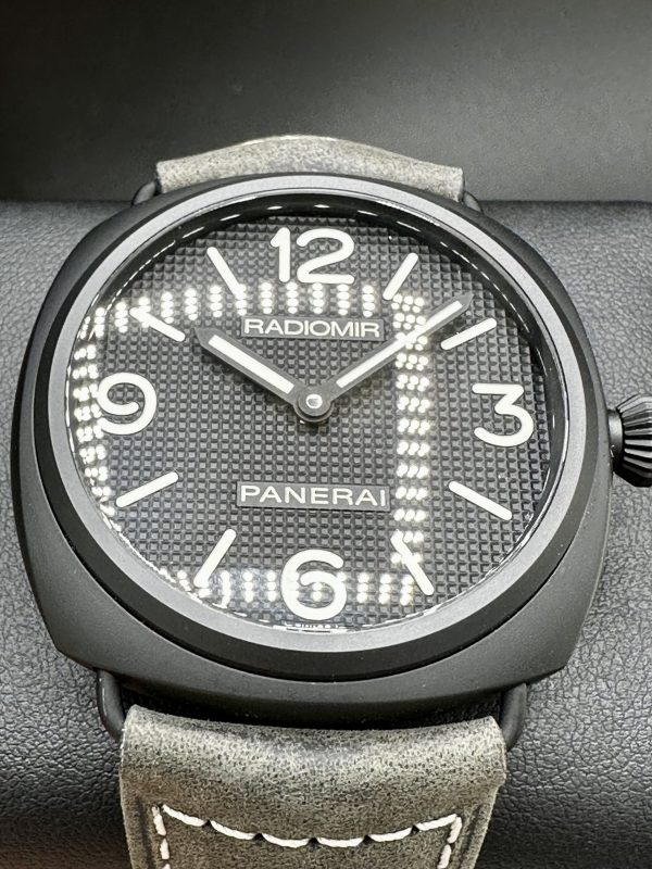 Panerai Radiomir Ceramic Hobnail Dial Watch PAM00643