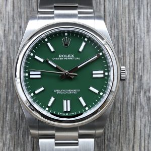 Rolex Oyster Perpetual 41 OP41 Green Dial 124300