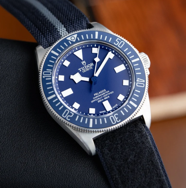 Tudor Pelagos FXD MN22 Marine Nationale Titanium Blue Dial Divers Watch