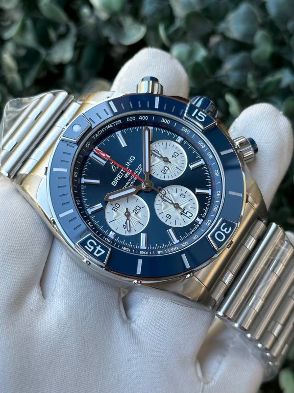 Breitling Mens Watch 44 AB0136161C1A1 Blue Dial