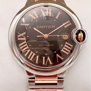 Cartier Ballon Bleu Choco Dial Two-Tone Rose Gold Plated 42mm Ref. W6920032