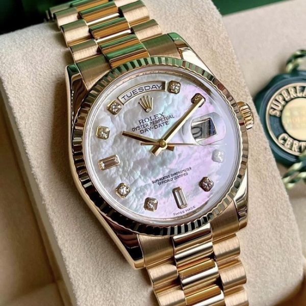 Rolex Day Date Meteorite Dial 18k Yellow Gold Plated President Men’s Watch 118238MTDP