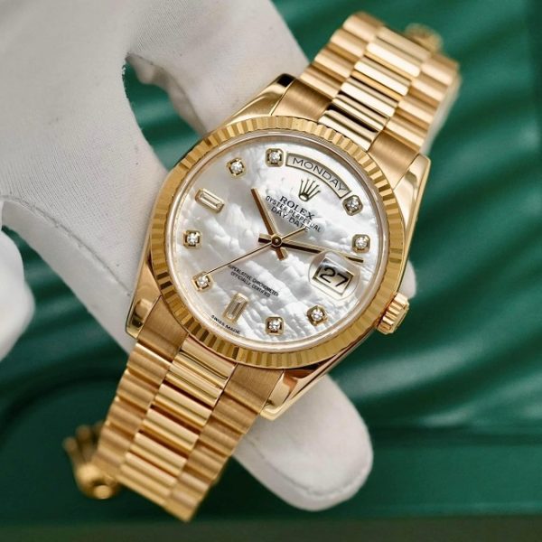 Rolex Day Date Meteorite Dial 18k Yellow Gold Plated President Men’s Watch 118238MTDP