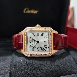 Cartier Santos Dumont 18K Rose Gold Diamond