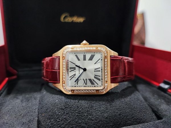 Cartier Santos Dumont 18K Rose Gold Diamond