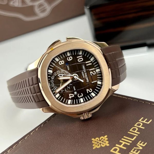 Patek Philippe Aquanaut 5164R Brown Dial Strap Rose Gold 40mm