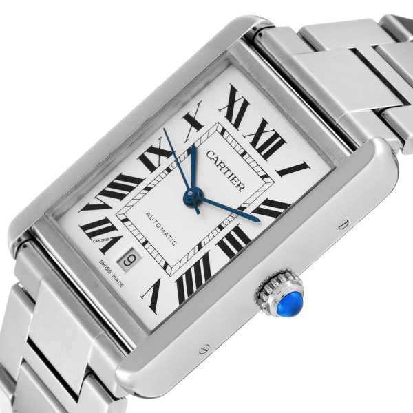 Cartier Tank Solo XL Silver Dial Automatic Steel Mens Watch W5200028