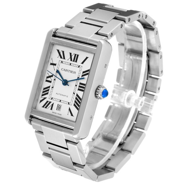 Cartier Tank Solo XL Silver Dial Automatic Steel Mens Watch W5200028