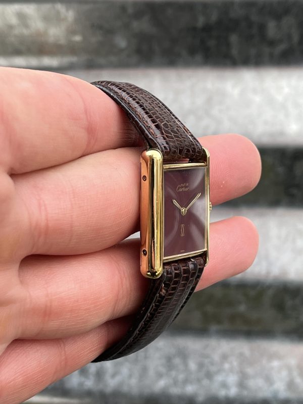 Cartier Tank Vermeil Bordeaux Dial