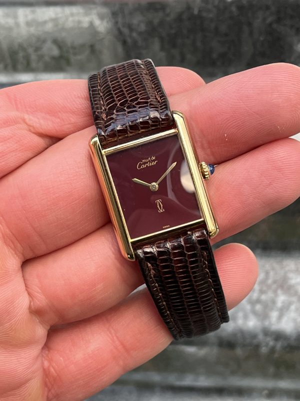 Cartier Tank Vermeil Bordeaux Dial