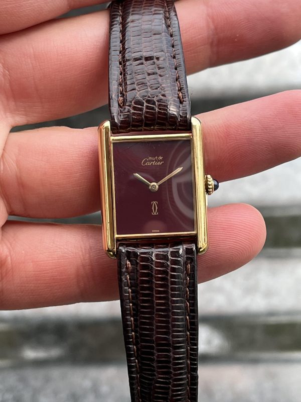 Cartier Tank Vermeil Bordeaux Dial