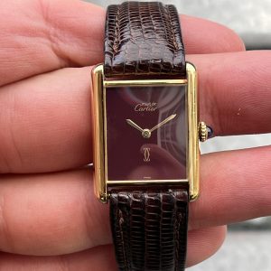 Cartier Tank Vermeil Bordeaux Dial