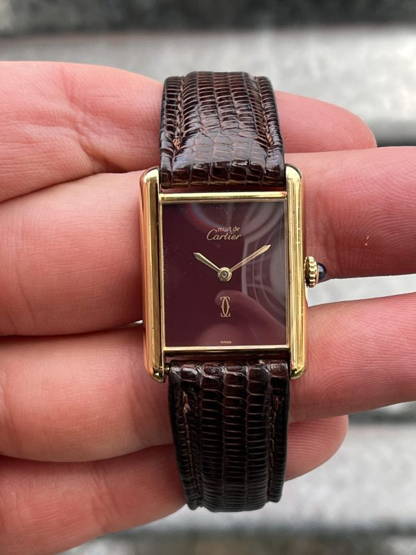 Cartier Tank Vermeil Bordeaux Dial