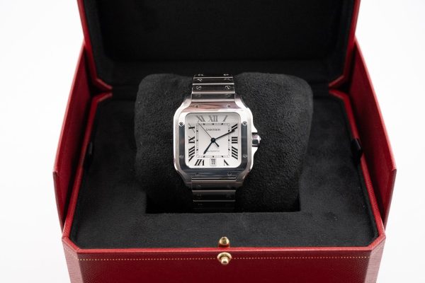 Cartier Santos Large Leather And Bracelet WSSA0009