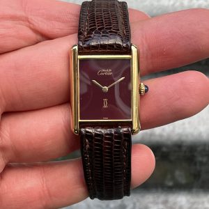 Cartier Tank Vermeil Bordeaux Dial