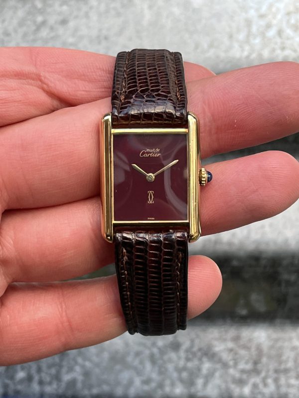 Cartier Tank Vermeil Bordeaux Dial