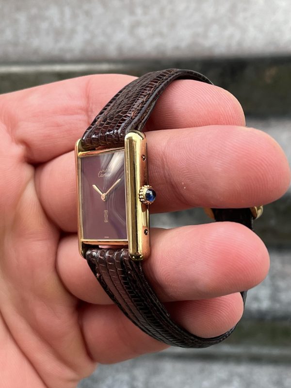 Cartier Tank Vermeil Bordeaux Dial