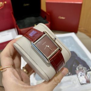 Cartier Tank Must Quartz Red Dial Ladies Watch