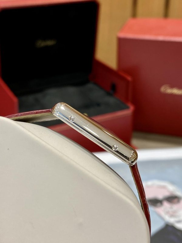 Cartier Tank Must Quartz Red Dial Ladies Watch