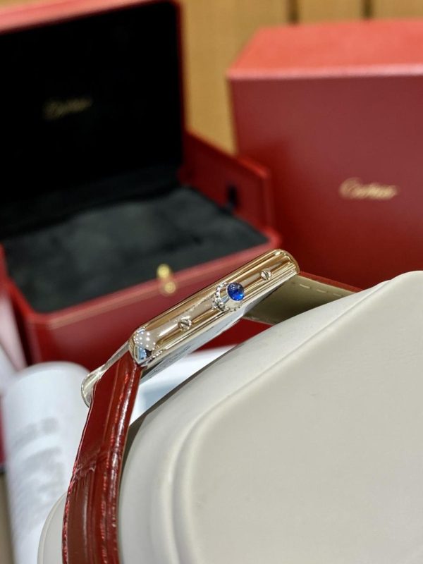 Cartier Tank Must Quartz Red Dial Ladies Watch