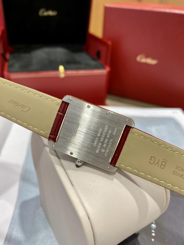 Cartier Tank Must Quartz Red Dial Ladies Watch